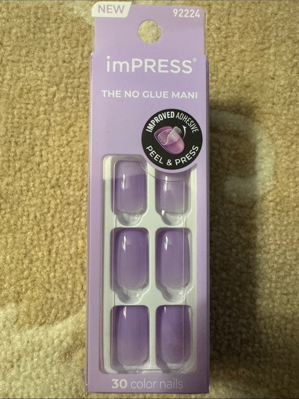 imPRESS Purple Press-On Nails 92224 Medium Length — NIB (opened)